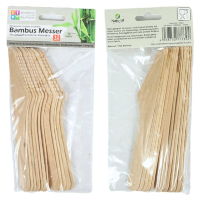 Cuchillos de bambú 16,5 cm 12 piezas | 24 piezas