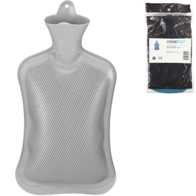 Relaxdays bolsa de agua caliente gris 2 l | 6 piezas