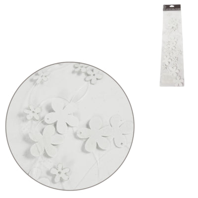 Guirnalda flor blanca 120 cm | 48 piezas