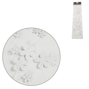 Guirnalda flor blanca 120 cm | 48 piezas