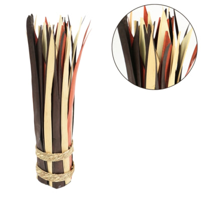 Manojo de hojas secas marrón beige 35 cm | 48 piezas