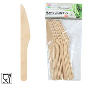 Cuchillos de bambú 16,5 cm 12 piezas | 24 piezas
