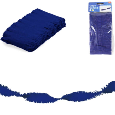 Guirnalda Folat Twist papel crepe azul 6 metros | 24 piezas