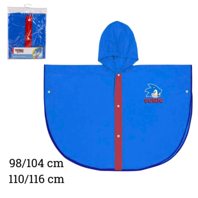 Poncho de lluvia infantil Sonic 2 surtidos | 6 piezas