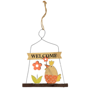 Colgante bienvenida gallo flor 18 cm | 36 piezas