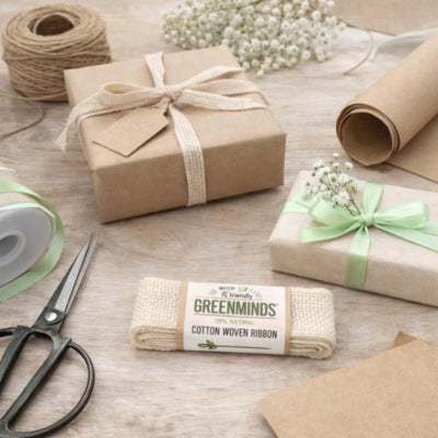 Cinta Greenminds algodón natural 2 m | 48 piezas
