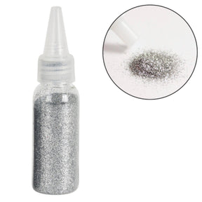 Decoración purpurina plata metalizada 40 g | 36 piezas