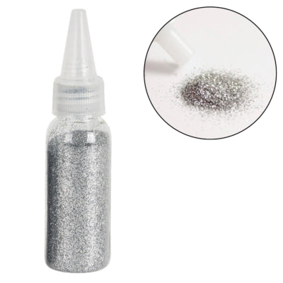 Decoración purpurina plata metalizada 40 g | 36 piezas