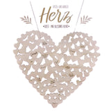 Libro de visitas corazón 47 cm | 24 piezas