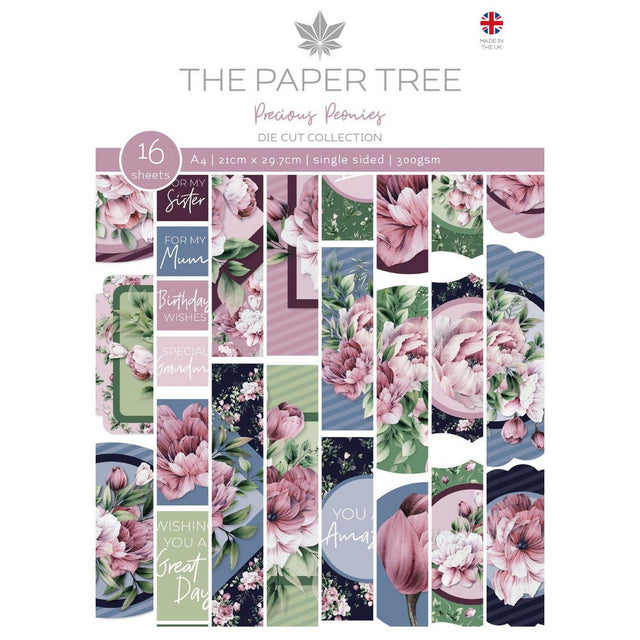 El árbol de papel • colección troquelada peonías preciosas