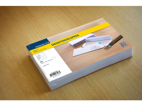 Sobres ayuntamiento 110x220 dl servicio tira adhesiva blanca 80gr 25 piezas autoadhesivo