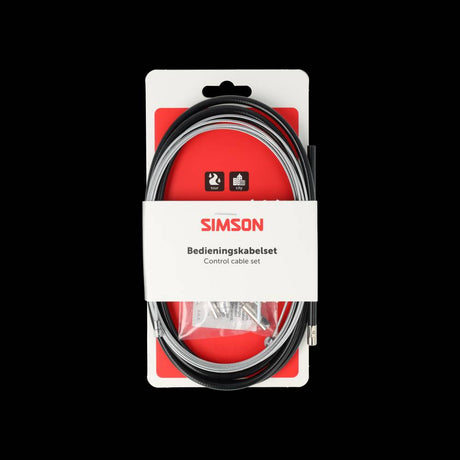 Juego de cables de freno de tambor Simson completo universal negro acero inoxidable