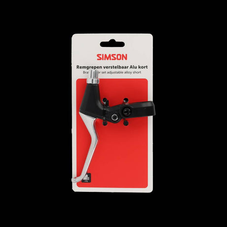 Juego de manetas de freno Simson ajustable mango corto aluminio negro