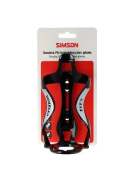 Botella y portabotellas Simson doble ajuste negro brillo