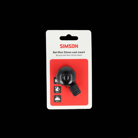 Simson timbre mini 32mm montaje fijo negro
