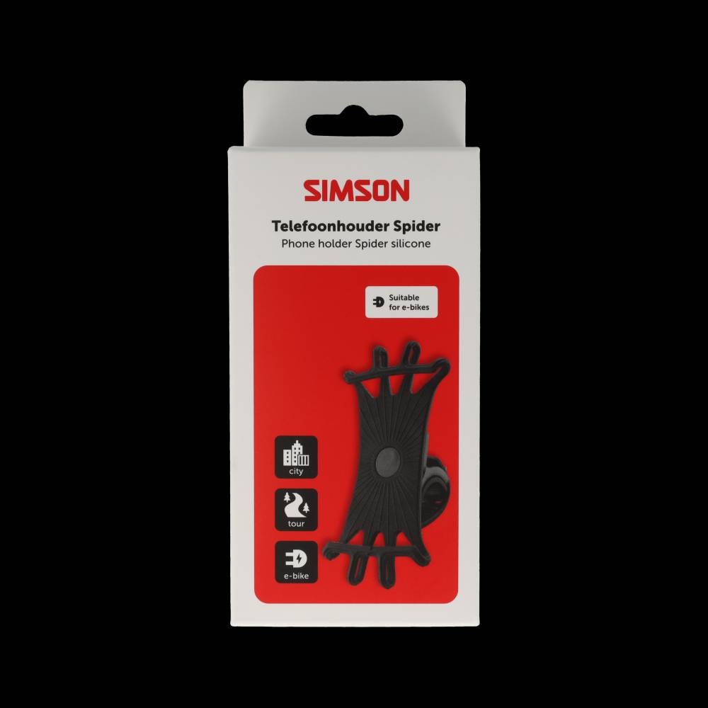 Simson soporte para teléfono universal de silicona - negro