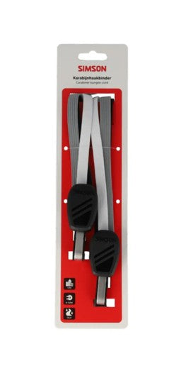 Correa mosquetón Simson 71cm negro blanco gris