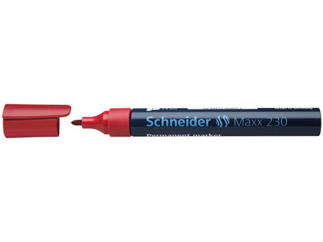 Permanente del marcador Schneider. 230 redondo rojo 10uds