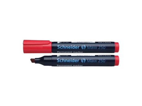 Permanente del marcador Schneider. 250 cincel rojo 10 piezas
