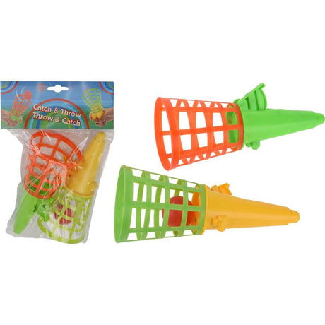 Juego de atrapar la pelota de plástico de 3 piezas.
