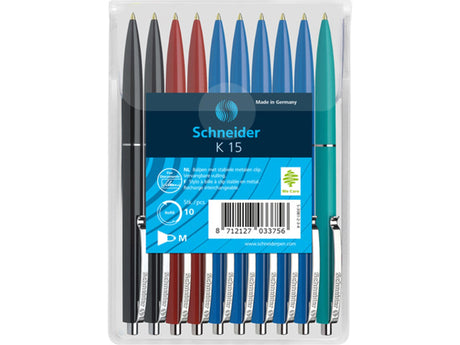 Bolígrafo Schneider s-3081-2-3-4 k15 10s colores surtidos en bolsa con cabecera