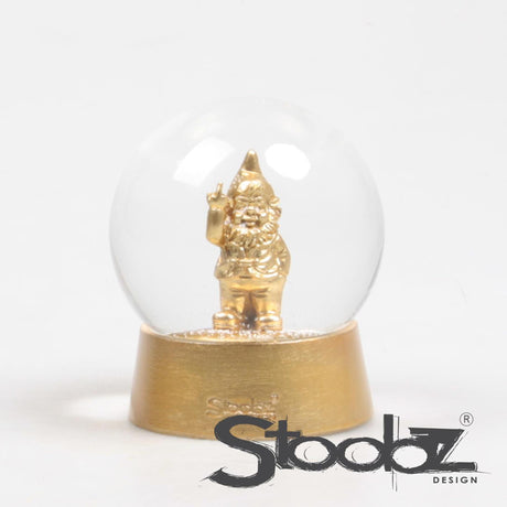 Stoobz design stoobz gnome f*ck you bola agitadora dorada 10x10x12cm