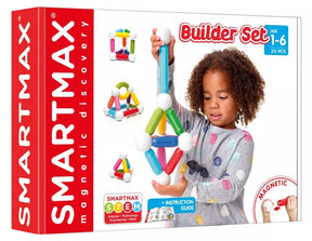 Smartmax my first builder set - juguetes de construcción magnéticos - juego de 20 piezas con barras curvas - juguetes educativos para niños pequeños - a partir de 1 año