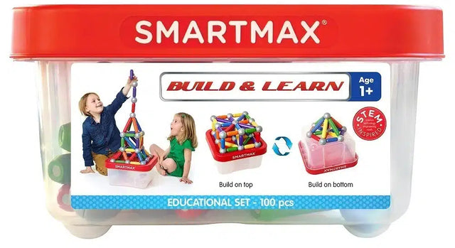 Smart games smart max - caja de construcción y aprendizaje con 100 piezas