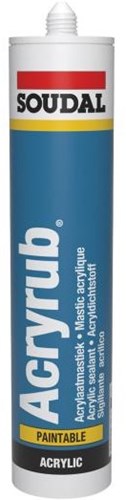 Frote acrílico Soudal | sellador acrílico | negro | 310ml - 102601