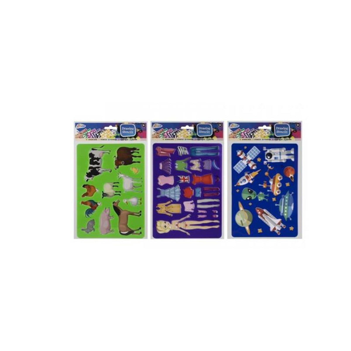 Plantillas de dibujo Grafix stencils pack de 2 piezas 32x21,5cm