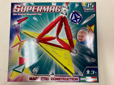 Selecta supermag - set de construcción primario de 35 imanes