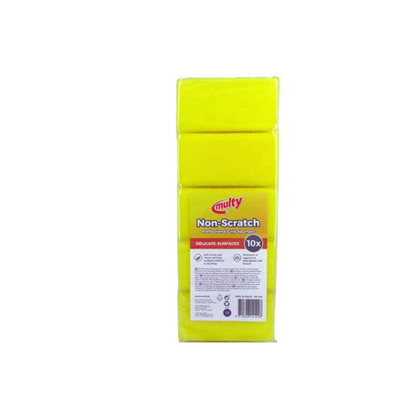 Multy estropajos antirrayas con mango 13x6,5x4,5cm pack 10 amarillo