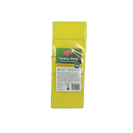 Multy estropajos resistentes con mango 13x6,5x4,5cm 10 unidades amarillo