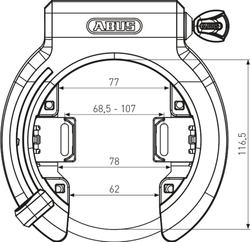 Abus granit x-plus 6950m nr am bloqueo de marco