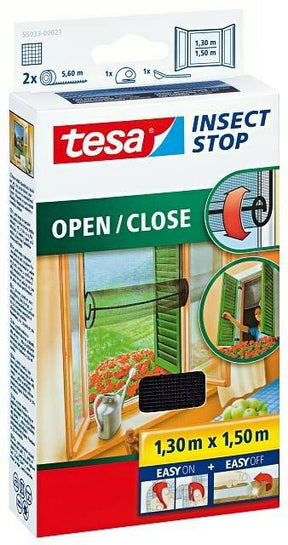 Tesa 1050480 - Cortina mosquitera premium antiinsectos abrir cerrar 1,3mx1,5m | 1 pieza