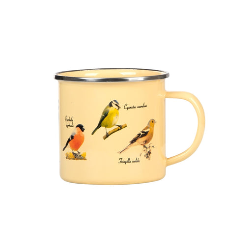 Esschert design taza esmaltada pájaros