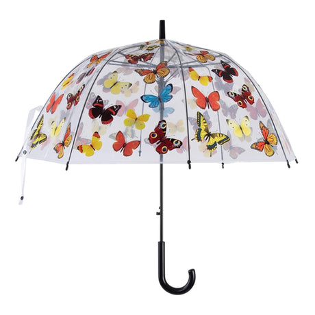 Paraguas de diseño Esschert transparente con estampado de mariposas ã˜83cm