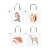 Esschert design bolso de compras acuarela bosque animal culo 40x14,5x40cm pp