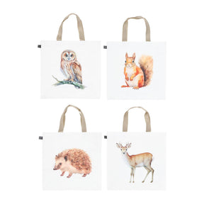 Esschert design bolso de compras acuarela bosque animal culo 40x14,5x40cm pp