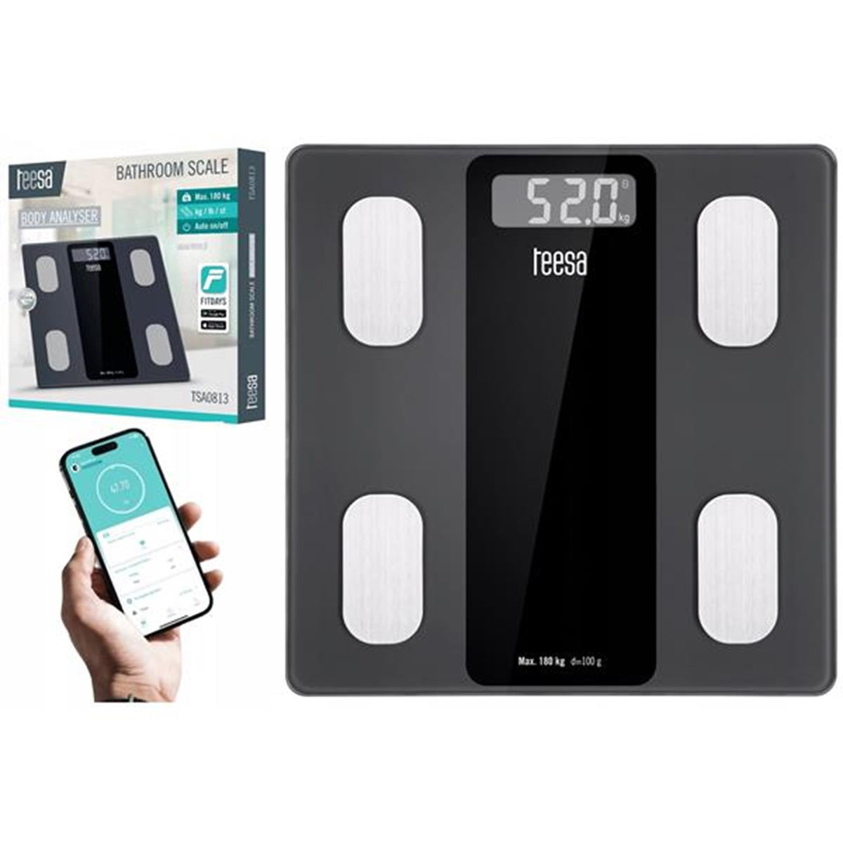 Balanza analizadora corporal digital Teesa hasta 180kg