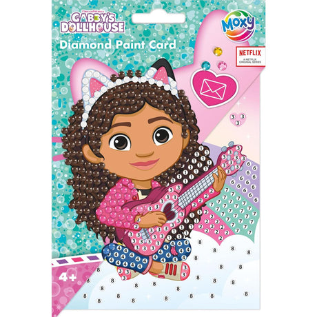 Tarjeta de pintura de diamantes de la casa de muñecas de Moxy Gabby