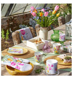 Ambiente ramo de tulipanes en agarradera