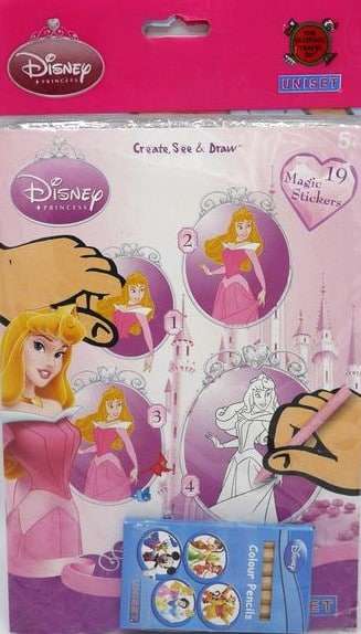 Van der Doelen Vinilos decorativos para ventana de Princesas Disney con panorama para colorear