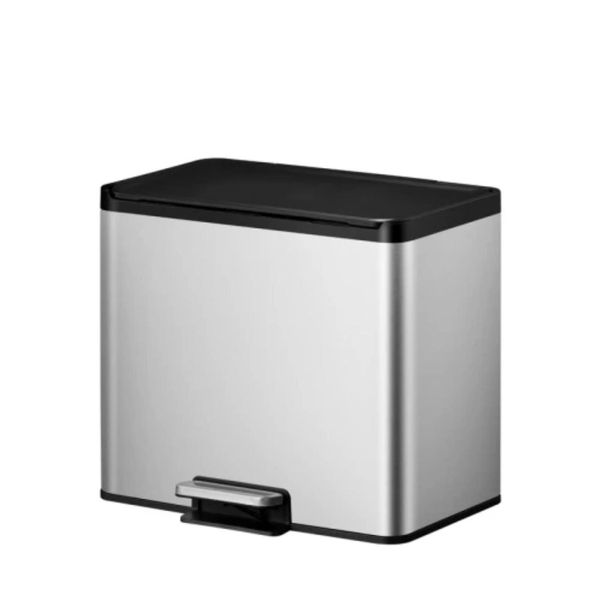 Papelera con pedal Eko Essential Duo 15+15l acero inoxidable