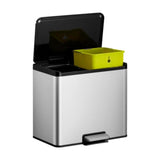 Papelera con pedal Eko Essential Duo 15+15l acero inoxidable