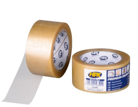 Cinta de embalaje premium de productos hpx transparente 50 mm x 66 m