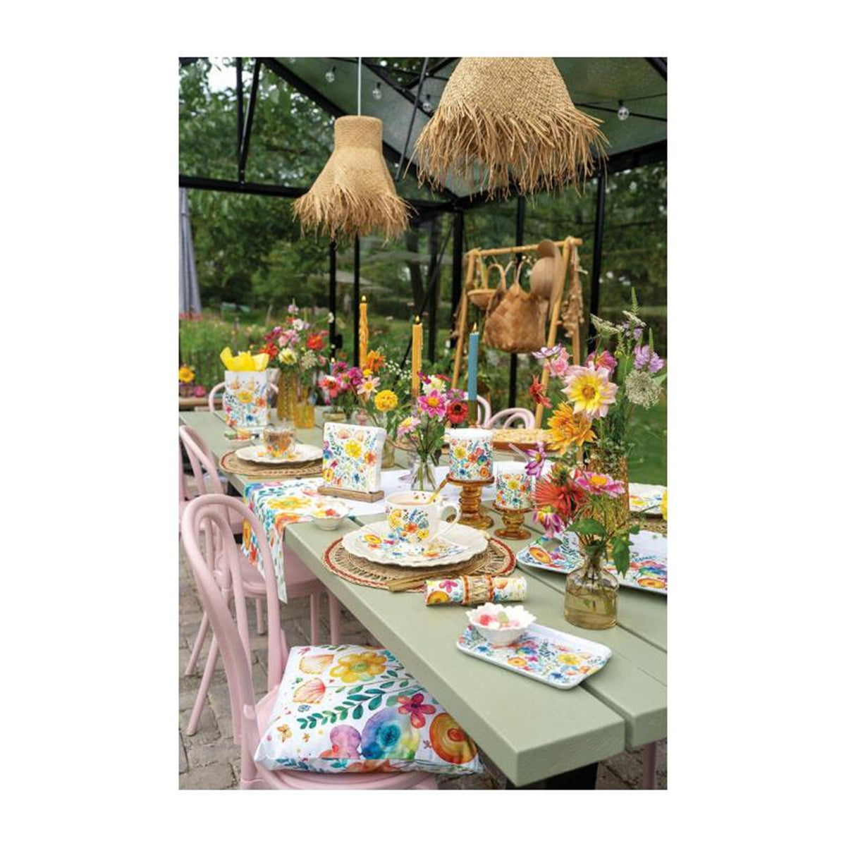Servilleta Ambiente 33 vibrante primavera blanco fsc mix