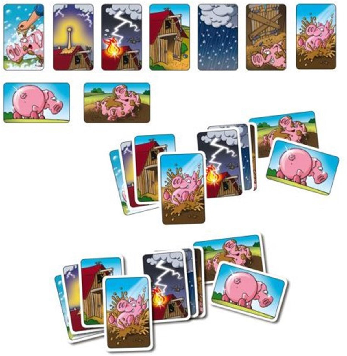 Juegos de duendes blancos, cerdos de barro.