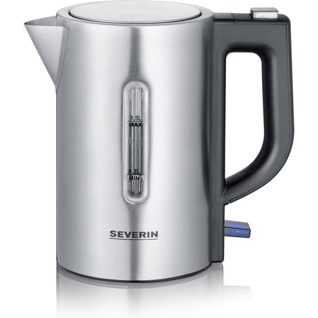 Severin wk3647 mini hervidor de viaje 0,5l 1100w acero inoxidable negro
