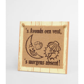 Cartel de madera de Paperdreams - noche